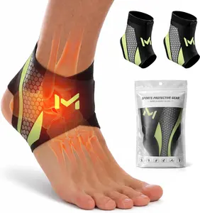 2 Pack Ankle Brace Compression Support – Adjustable Lace Up Ankle Stabilizer for Sports, Sprained Ankles & Daily Wear