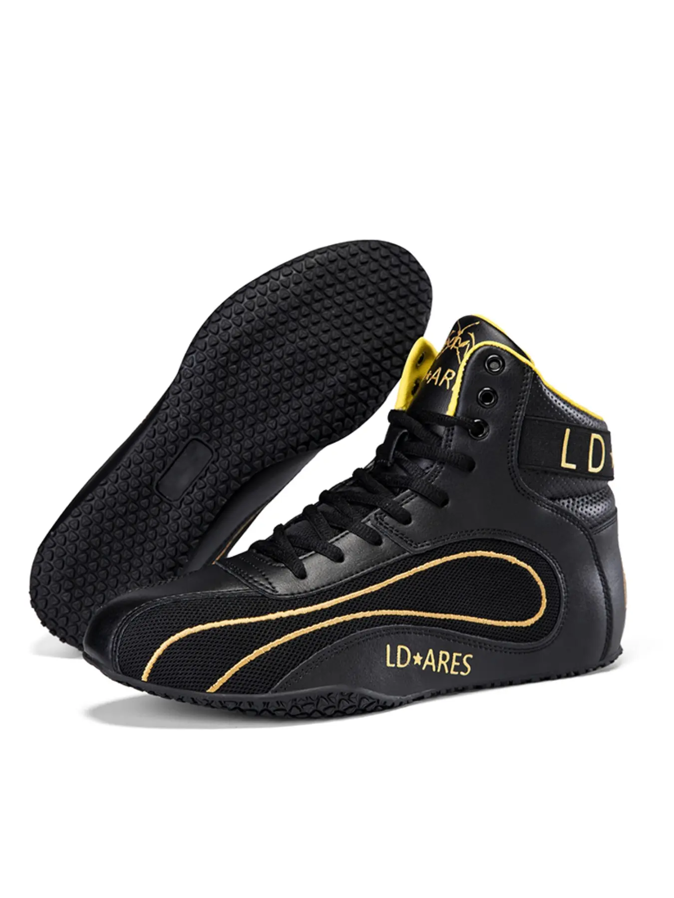 Men's Training Shoes and Sports Shoes, Gym Training Shoes, Trendy Fashion Anti-Slip Durable Boxing Wrestling Shoes, Nonslip Gym Trainers, Ideal for Various Sports Training Scenarios