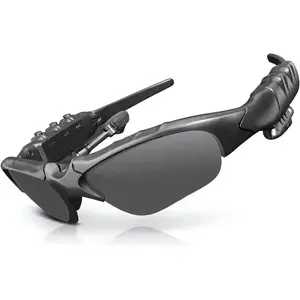 Smart Sport Sunglasses for Men with Polarized Lenses, Flip-up Design, Integrated Adjustable Earphones, UV Protection