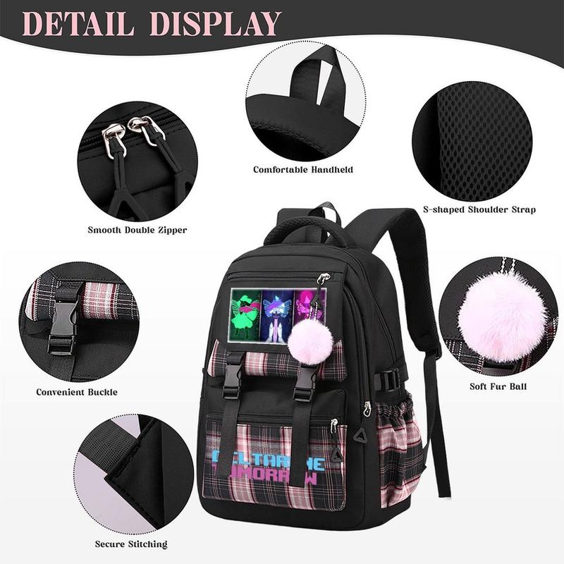 Deltarune Trendy Youth Laptop Backpack – Travel & School Bag, Perfect for Commuting, Camping & Daily Use, Durable Large-Capacity Design, Best Gift for Boys & Girls 11.8''*17.3''