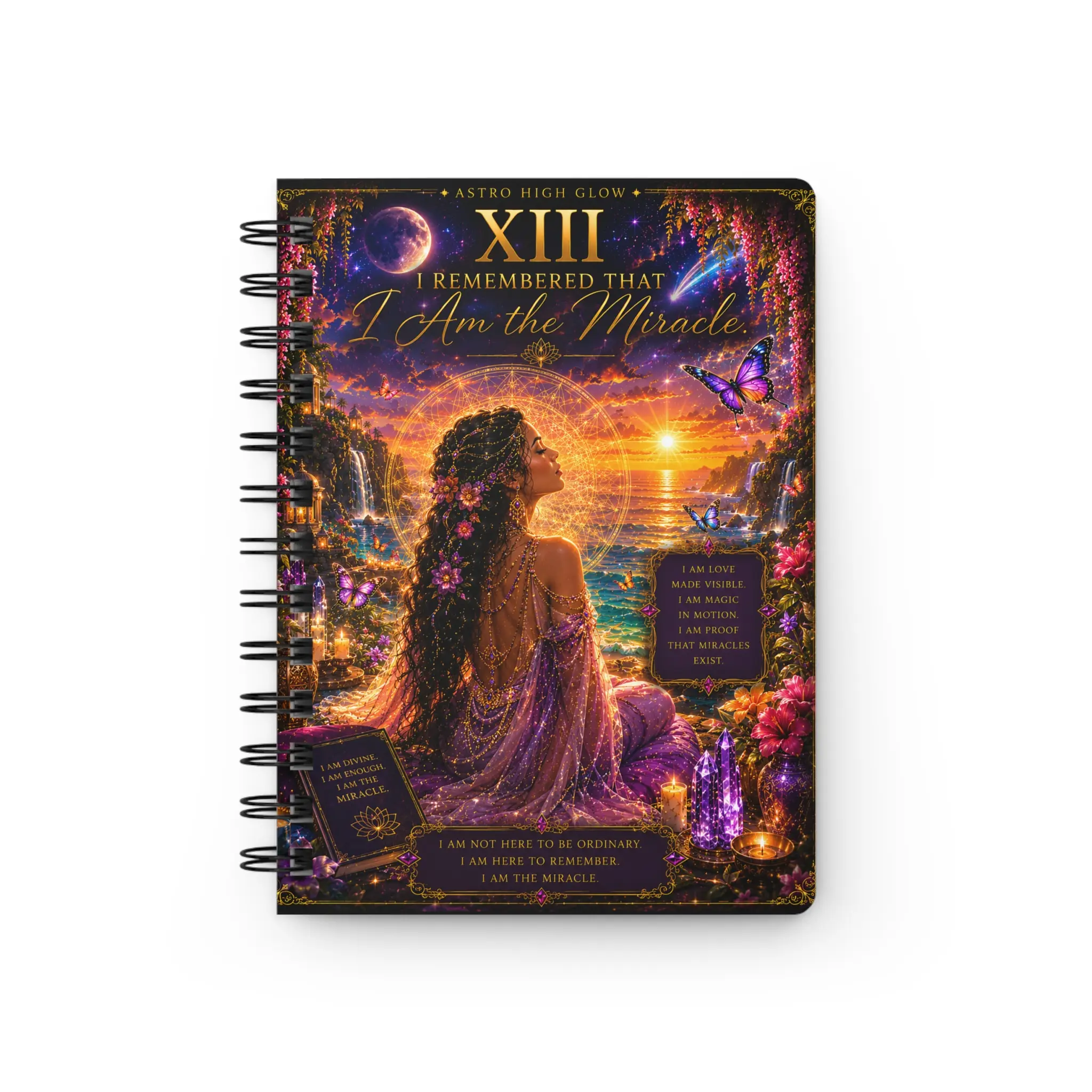 I Am the Miracle Journal | Spiral Bound Inspirational Notebook