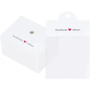 100 count White Packaging for Small Business,  Package Supplies with Clear Bags,  Display Bags for Selling, Craft Packaging Set for Bracelets, Key Chains, Earring.