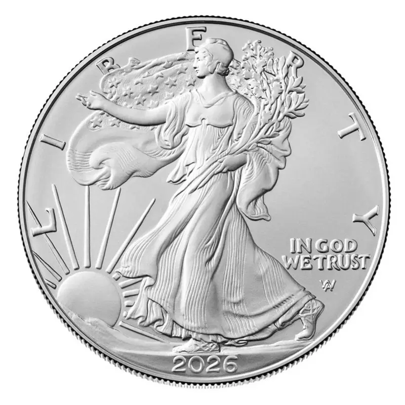 2026 American Silver Eagle in Brilliant Uncirculated Condition. 1 oz Pure Silver!