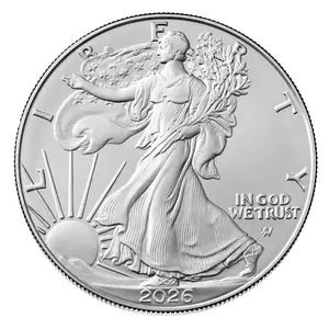 2026 American Silver Eagle in Brilliant Uncirculated Condition. 1 oz Pure Silver!