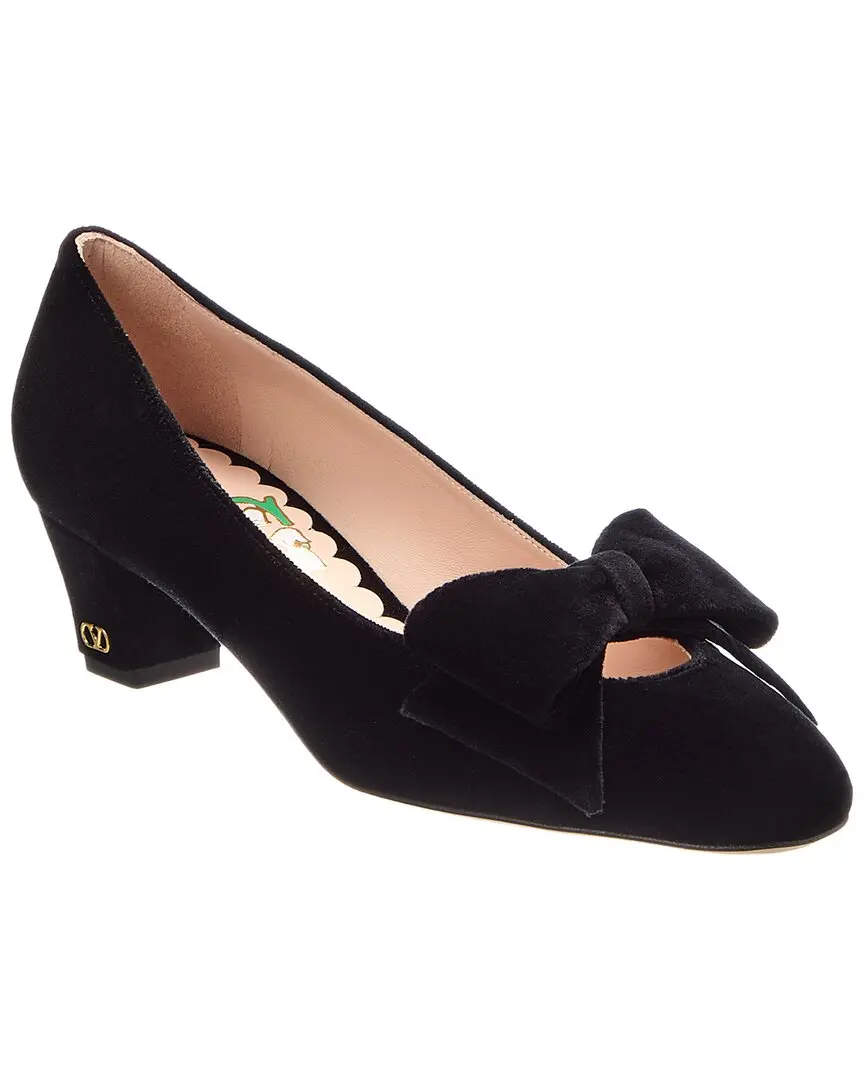 Valentino VLogo Signature 45 Velvet Pump