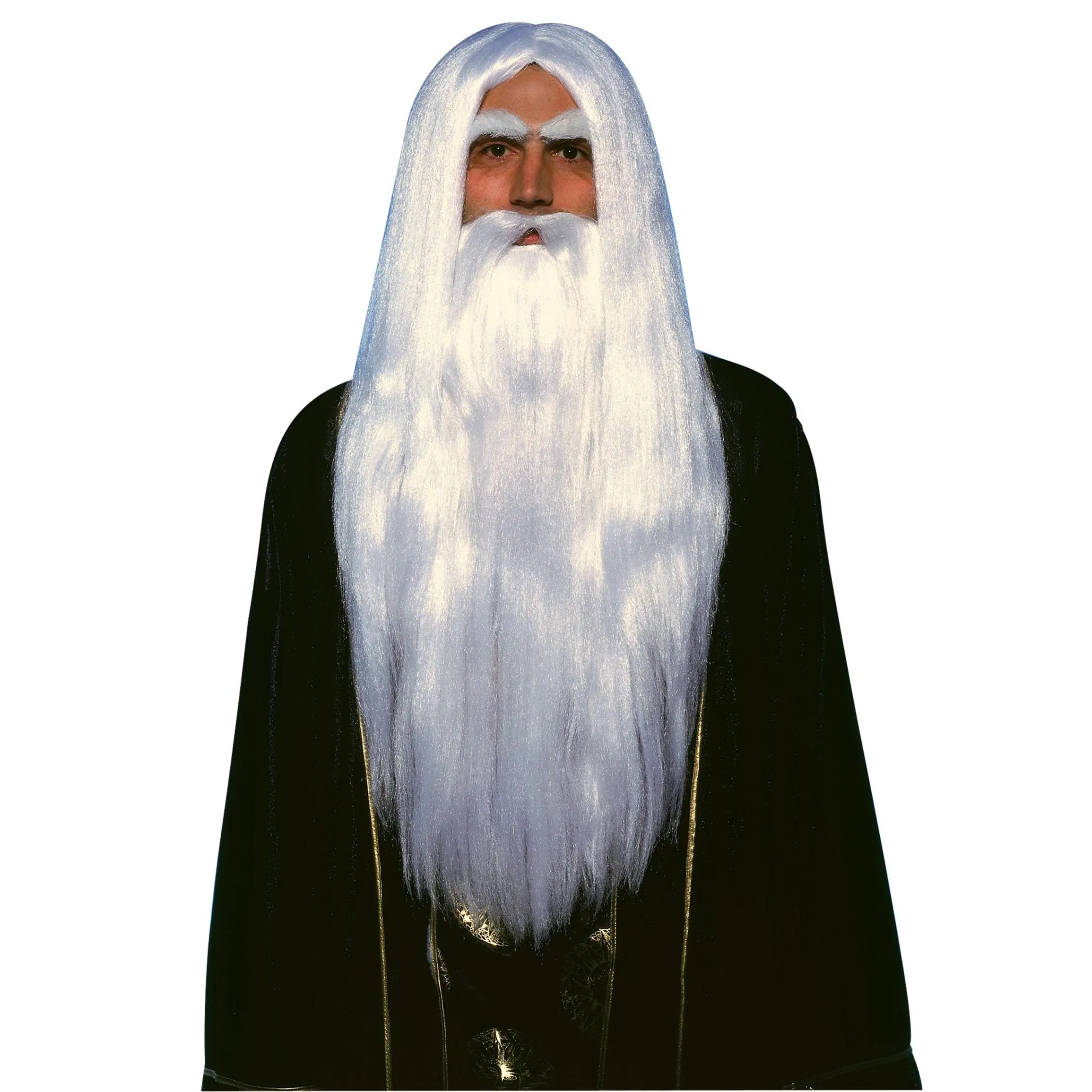 Merlin the Wizard Costume Wig and Beard Set