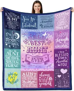 Aunt Gifts, Aunt Gifts from Niece, Aunt Blankets from Niece, Aunt Throw Blanket, Gifts for Auntie, Aunt Birthday Gifts, Best Aunt Ever Gifts Birthday Gifts for Auntie Throw Blanket 50"x60"