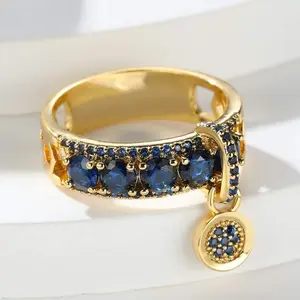 14k Gold Plated Women's Ring with Classic Round Face Vanel - Luxury Jewelry for Women, Gift for Wife, Party Gift