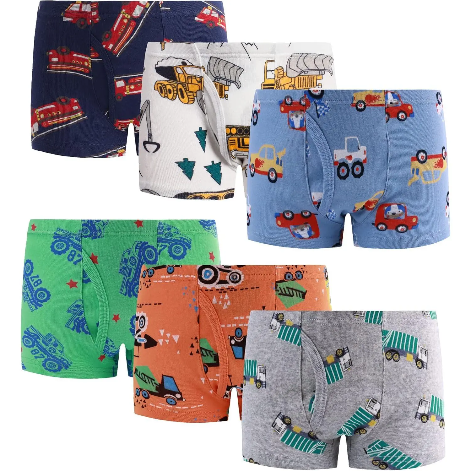 XY-30 Boys Boxer Underwear Cotton Briefs Kids Toddler Boys Dinosaur Truck Panties.