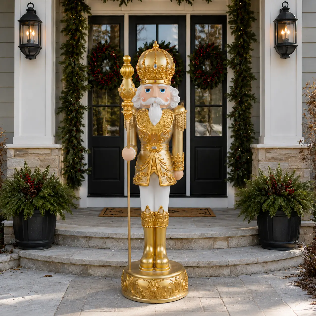 6 FT Gold & White Nutcracker