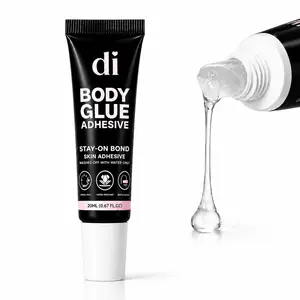 Body Glue Adhesive – Sweat & Water Resistant, Stain‑Free, Gentle Formula, Easy to Remove with Soap & Water, Reliable Hold for Outfits & Festival Makeup