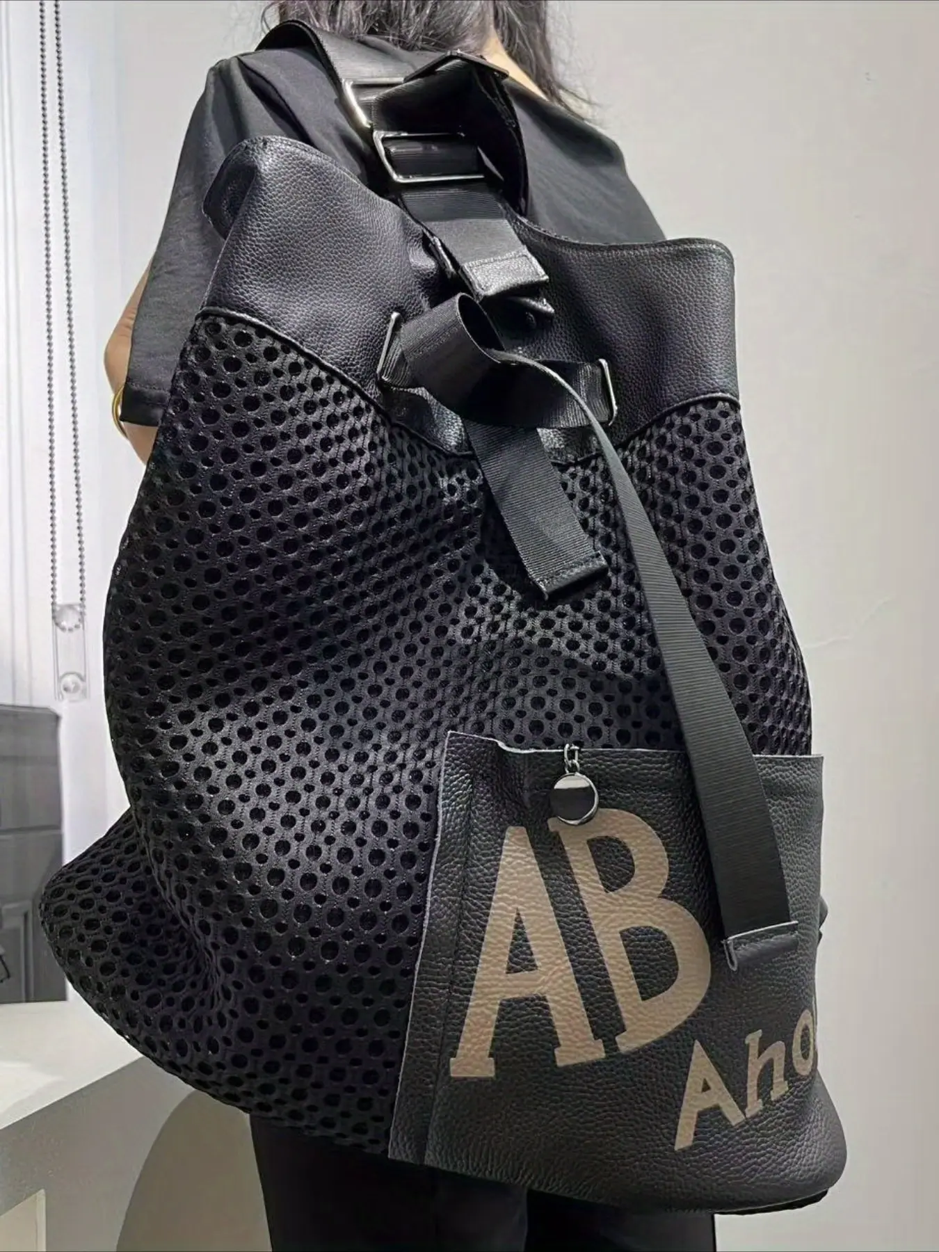 Ladies' large capacity fashionable and cool backpack, personalized Y2K spicy girl shoulder bag with front pocket, drawstring closure, Christmas gift, birthday gift, fitness bag, sports bag, vacation training bag, Trendy Backpack, Travel Backpacks