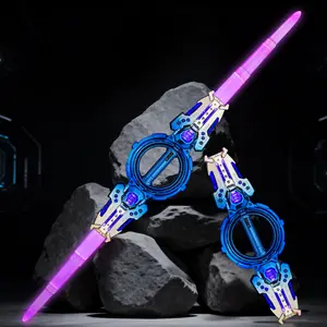 Light Up Sword, 7 Color Glowing, 360 Degree Rotation, Christmas Role Play Holiday Gift