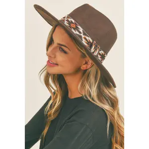 Aztec Band Felt Fedora Hat