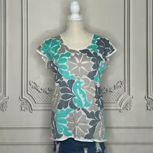 Jalapa Mexican Blouse - Mint