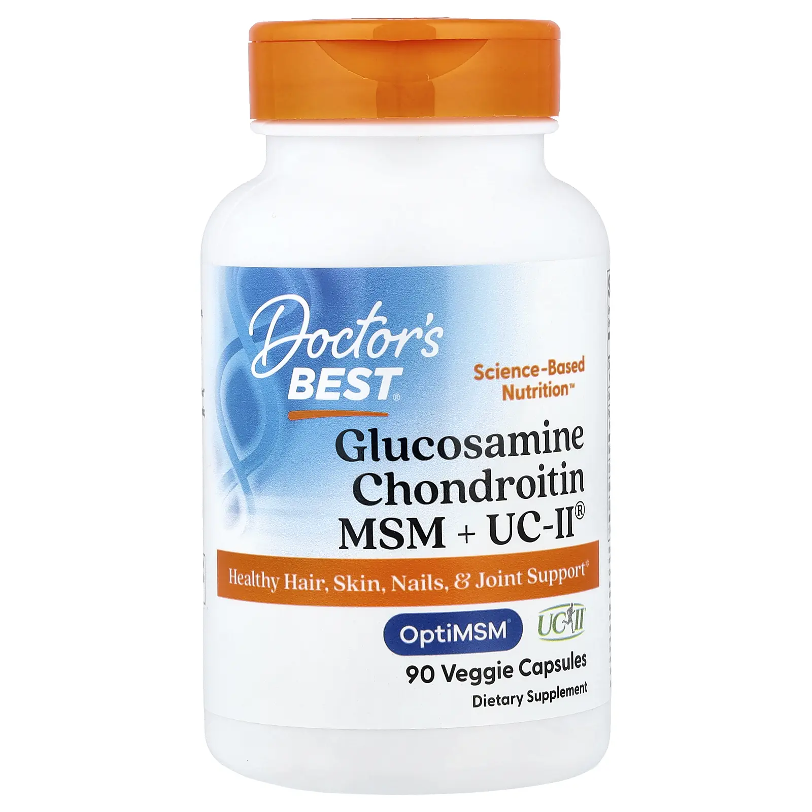 Doctor's Best Glucosamine, Chondroitin, MSM + UCII®, 90 Veggie Capsules