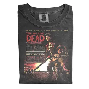 The Walking Dead Clementine Comfort Color Shirt, Vintage Survival Horror Shirt, Walking Dead Shirt, Gift for Men, Gift for Women, Crew Neck T-shirt, Trending T-shirt