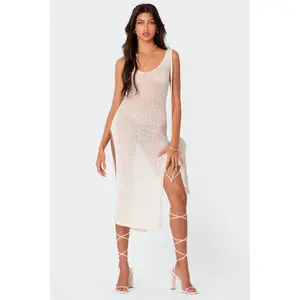 Nevea Open-Back Knitted Midi Dress