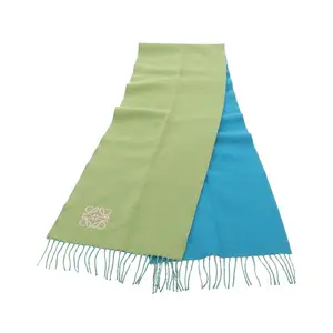 Pre-owned Loewe Wool Small Leather Goods Anagram Cashmere Scarf