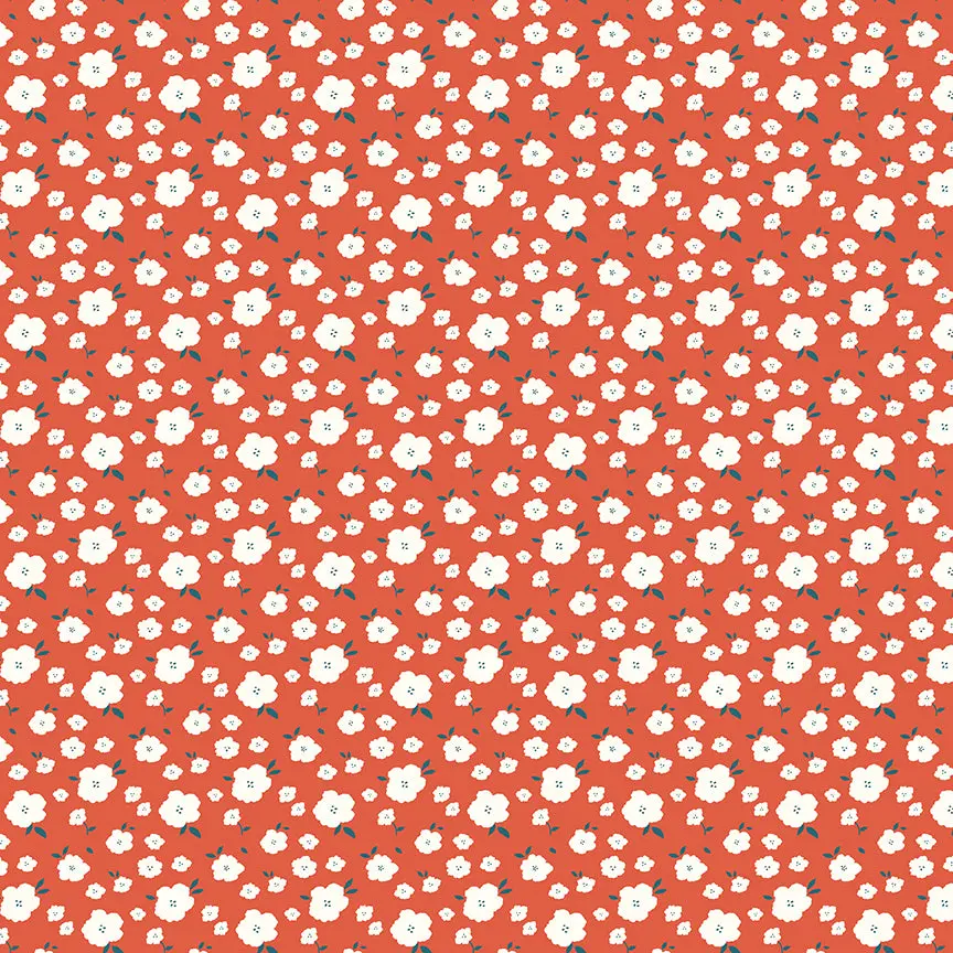 Fabric Riley Blake Orange Flower Bed Serendipity 2 by the Quarter Yard C17304-ORANGE