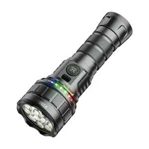 Rechargeable LED Flashlight 7200 High Lumens, RGB,IPX4 Waterproof, Powerful Flash Light for Home, Emergencies, Camping
