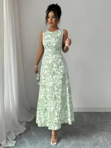 Elegant Floral Print Sleeveless Dress, Slim Fit Summer Dress, Casual Party Wear, Valentine's Day Date, Womenswear