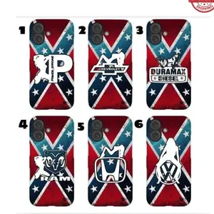 Rebel Flag Powerstroke Chevy Kenworth Dodge Ram Tough Case for iPhone 17 16 15 14 13 12 11 Pro Max