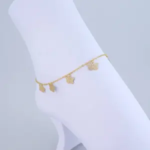 14K Real Color Anklets/Tobilleras for Women