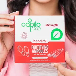 Capilo Pro B Control Ampoules (5x10ml) | Powerful formula with sole and cinnamon extracts | Fortify and add body to fine and weak hair