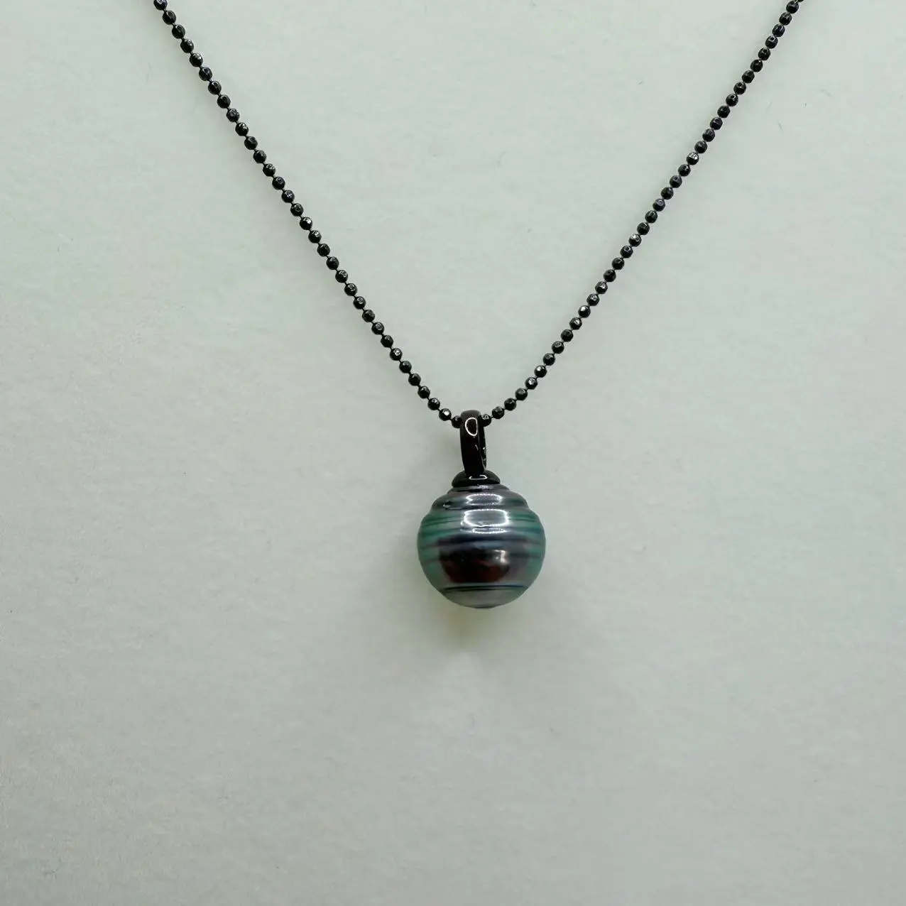 PEARLISM Baroque Black Tahitian Pearl Seawater Pearl Necklace (10-12mm) -ASBN001