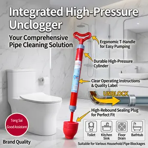 2026 Upgraded Pipe Clog Remover | 99% Success Rate for Toilet, Bathtub, Sink & Floor Drain Clogs