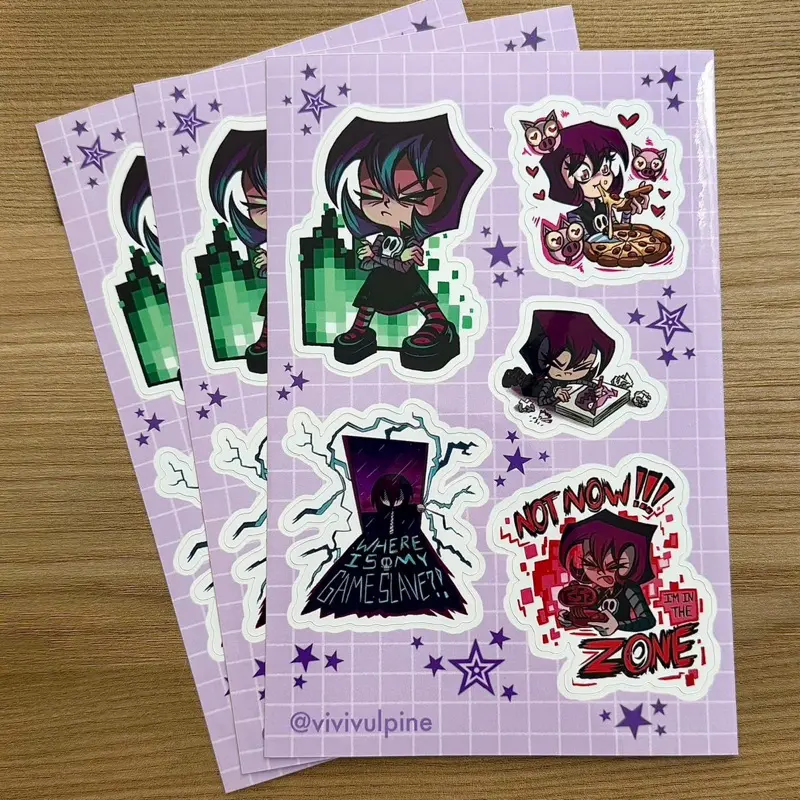 Gaz Invader Zim Sticker Sheet - Colorful y2k Cartoon Stickers for ...