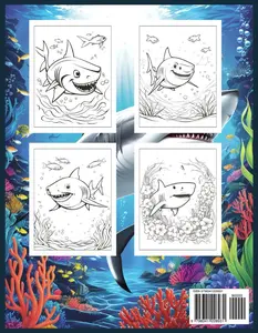 Sharks Coloring Book for Adults: Relaxing Ocean Designs, Realistic Shark Illustrations & Stress Relief Art Therapy
