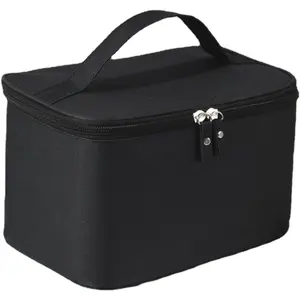 Toiletry Travel Bag For Men Women,Large Waterproof Makeup Cosmetic Bag,Portable Travel Organizer Packing Cubes for Accessories Toiletries Cosmetics Travel Essentials (Black)
