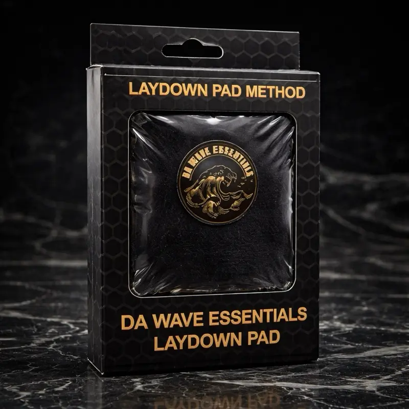 Da Wave Essentials 360 Waves Laydown Pad - Heatless, Elastic, Frizz-Control Haircare Accessory with Soft Padded Strap for Smooth Styling, Laydown Pad Method & Wavy Hair Routine (Beauty & Personal Care, Hair Styling Tools)