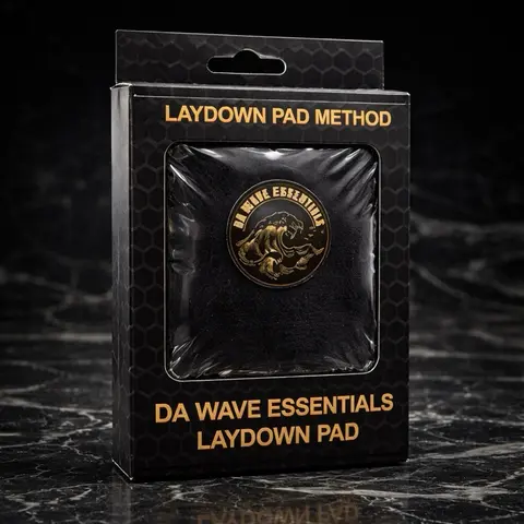 Da Wave Inc Laydown Pad - Haircare Styling Tool with Soft Padded Strap, 360 Waves, Frizz Control, Heatless Styling, Elastic Support, Finishing Comb for Experts, Essential for Laydown Pad Method, Plastic Single Item for All Hair Types