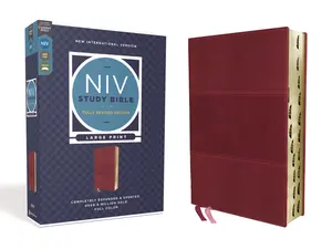 NIV Study Bible, Fully Revised Edition (Study Deeply. Believe Wholeheartedly.), Large Print, Leathersoft, Burgundy, Red Letter, Thumb Indexed, Comfort Print (NIV Study Bible, Fully Revised Edition) by Kenneth L. Barker||Mark L. Strauss||Jeannine K. Brown