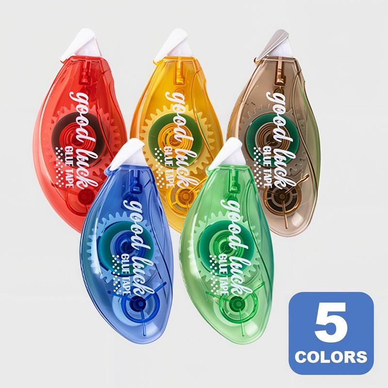 Scrapbook Tape, 5 Pack Double Sided Tape Roller for Crafts, Adhesive Glue Runner Scrapbooking Supplies Journaling School Office Teacher Supplies, 0.3IN x 26FT