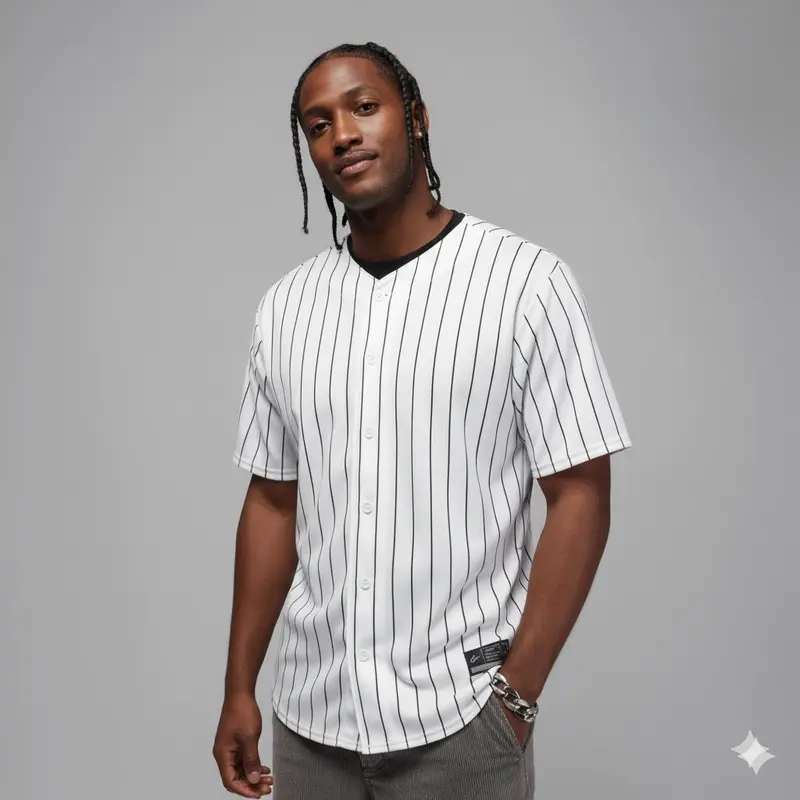 KXK Baseball Jersey – Classic Button-Down, Breathable Mesh Fabric