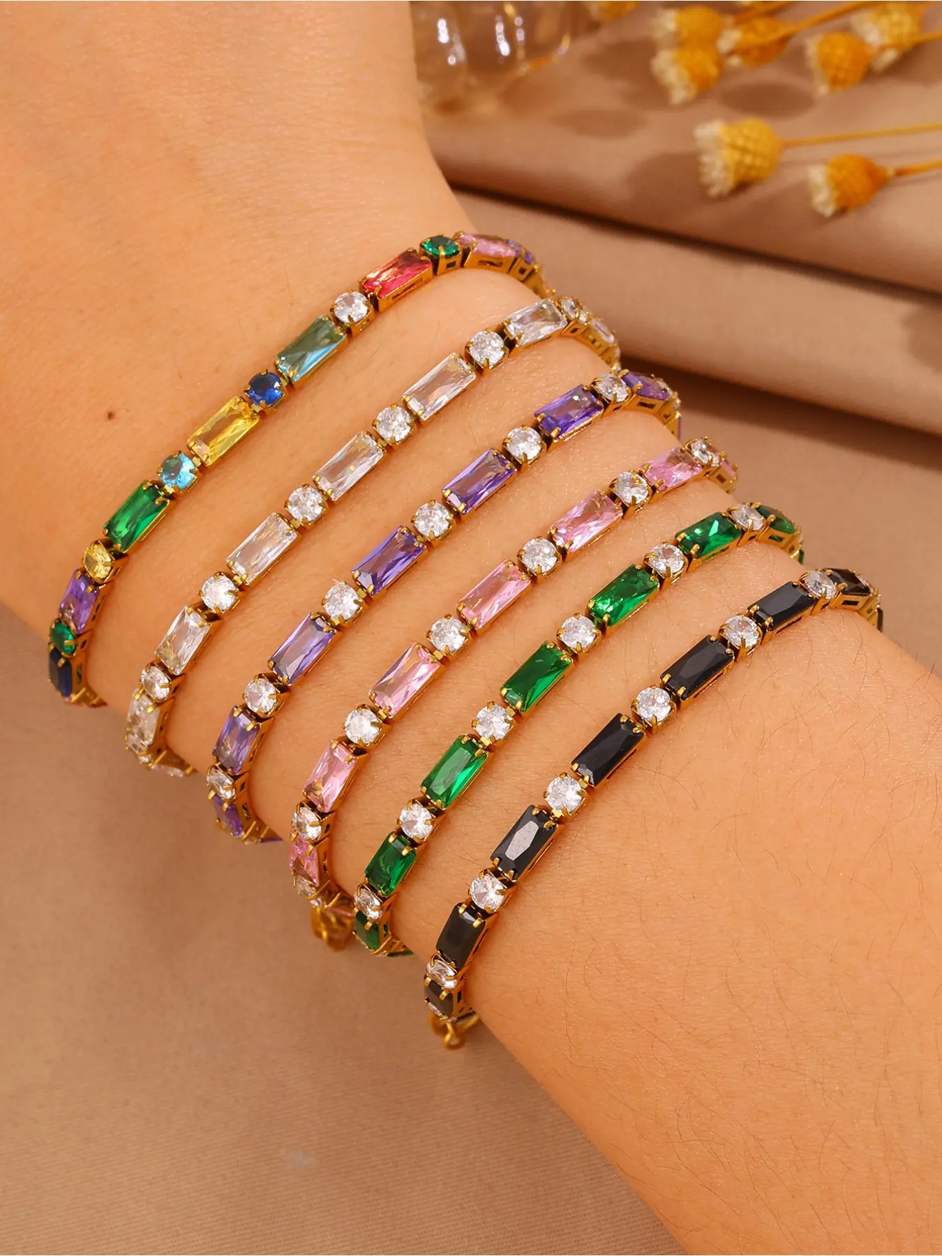 1 piece of new high-quality stainless steel all-diamond bracelet, versatile and premium handcrafted bracelet with unique design, suitable for daily wear or vacation, perfect as a Valentine's Day gift, Stackable Bracelets
