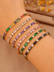 1 piece of new high-quality stainless steel all-diamond bracelet, versatile and premium handcrafted bracelet with unique design, suitable for daily wear or vacation, perfect as a Valentine's Day gift, Stackable Bracelets