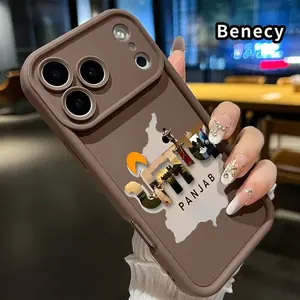 Punjab's Essence Pattern TPU Phone Case for iPhone 17 Pro Max 16 15 14 Plus 13 12 Mini 11 XR X XS Air E Shockproof Full Camera Protection Durable Slim Silicone Cover Smartphone Casing
