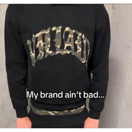 Black hoodie camouflage