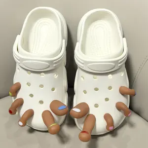Humwam 10 Pcs Funny Toe Shoe Charms, Cartoon Cute Shoe Decorations, Creative Removable Shoe Pins, Trendy Ornaments for Daily DIY Decor