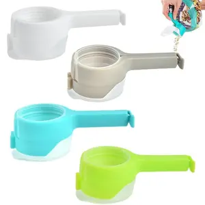 Food Seal Bag Clips with Pour Spouts, Simple Design for Kitchen Supplies,  Suitable for Particle Food, Snacks,
