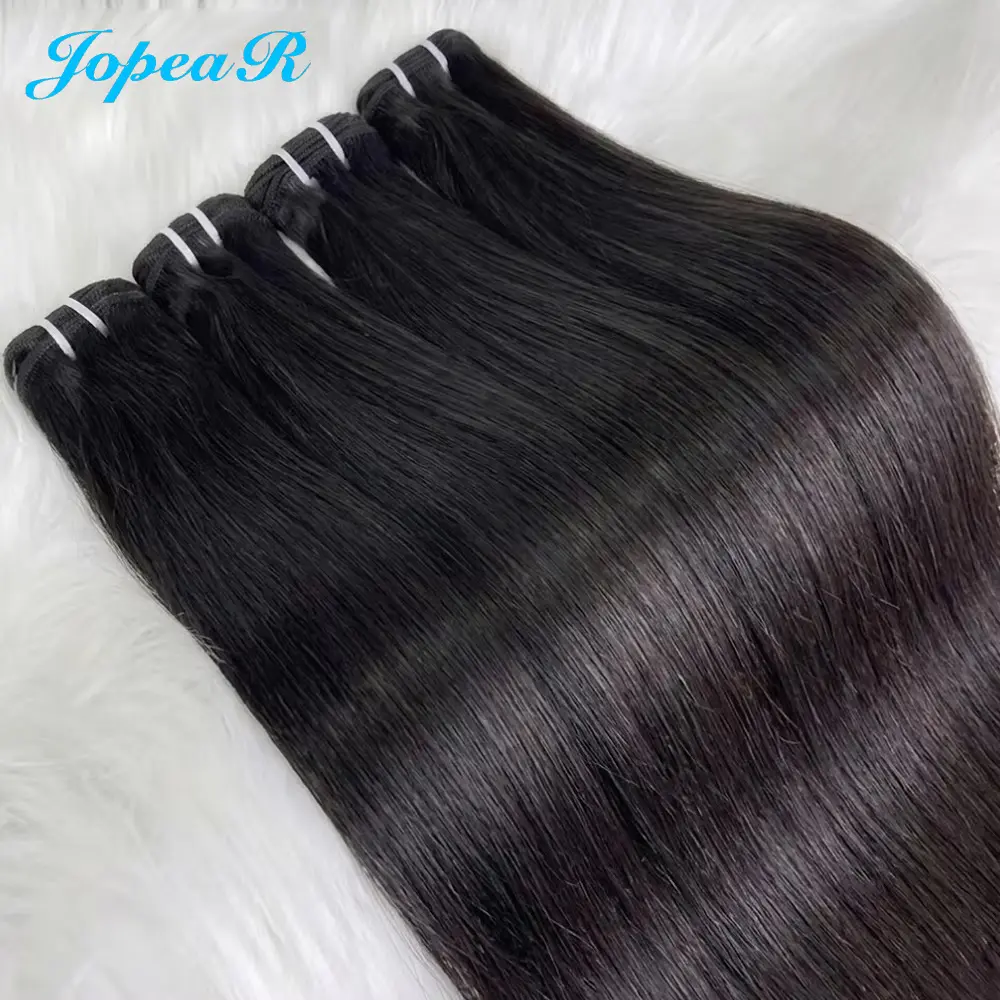 JOPEAR Vietnamese Bone Straight Human Hair Bundles Brazilian 30 40 Inches 100% Unprocessed Virgin Hair Weave Bundle Double Weft Raw Human Hair 1/3/4 PCS Hair Extensions Bundles 16 18 20 22 24 26 28 30 inches