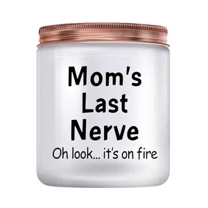 Gifts for Mom from Daughter, Son - Funny Mom Birthday Gifts - Mother's Day Gift for Mommy Mama - Mom's Last Nerve Floral Scented Funny Candles Fragrance Home Fragrance