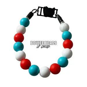 Current Beaded Cat Collar- Inspired Colors - Break away clasp