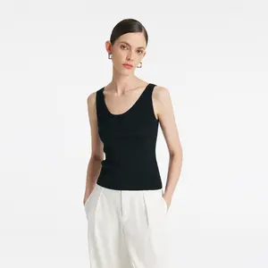 Goelia Women's Acetate Round Neck Women Knitted Vest for Work and Daily