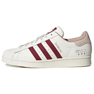 Adidas Originals Superstar Low-Top Skate Shoes for Men and Women in White and Pink